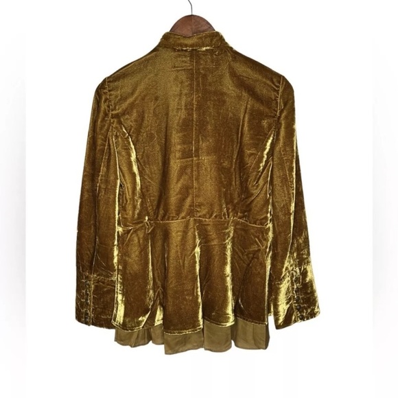 Free People Faye Stunning Metallic Gold Military Jacket - Picture 8 of 14